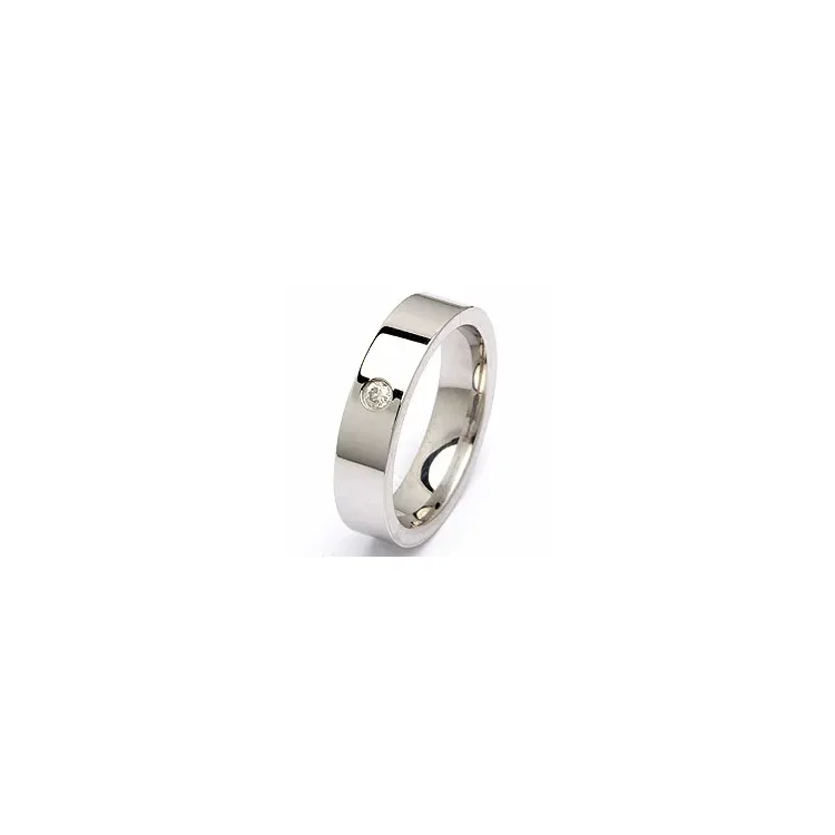 Vigselsring i silver 0,05 ct