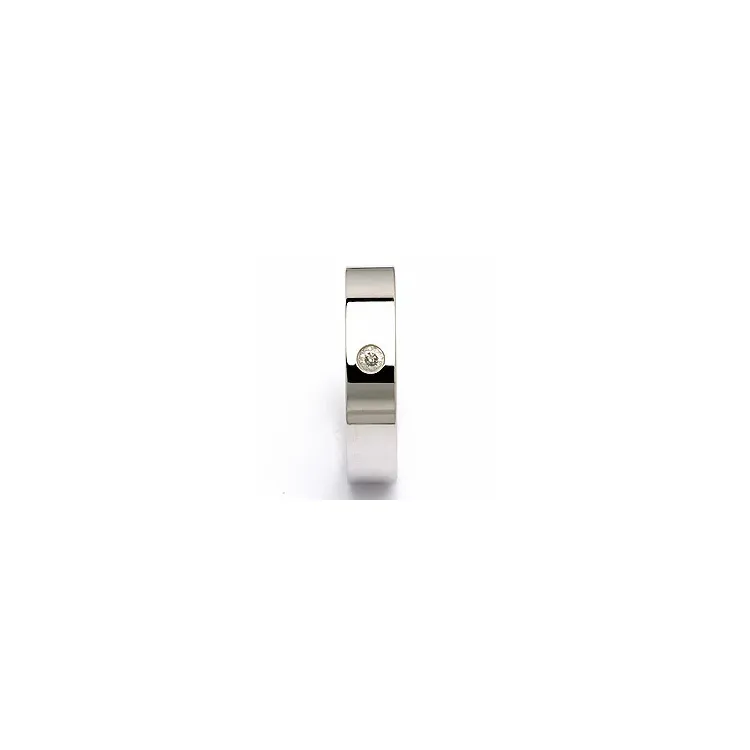 Vigselsring i silver 0,05 ct