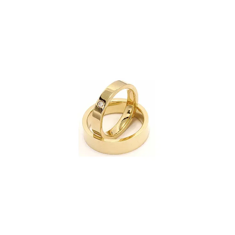 Vigselsringar i 9 karat guld 0,05 ct