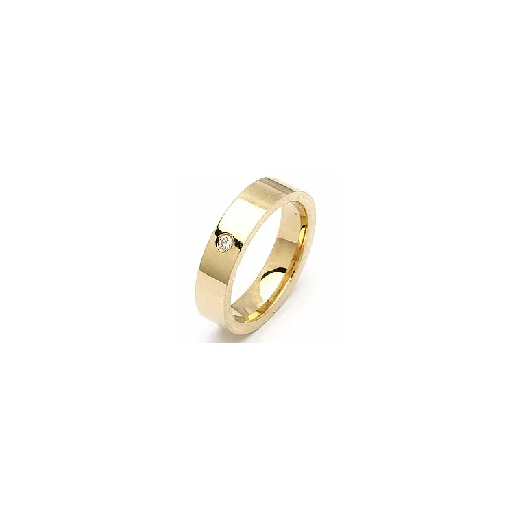 Vigselsring i 9 karat guld 0,05 ct