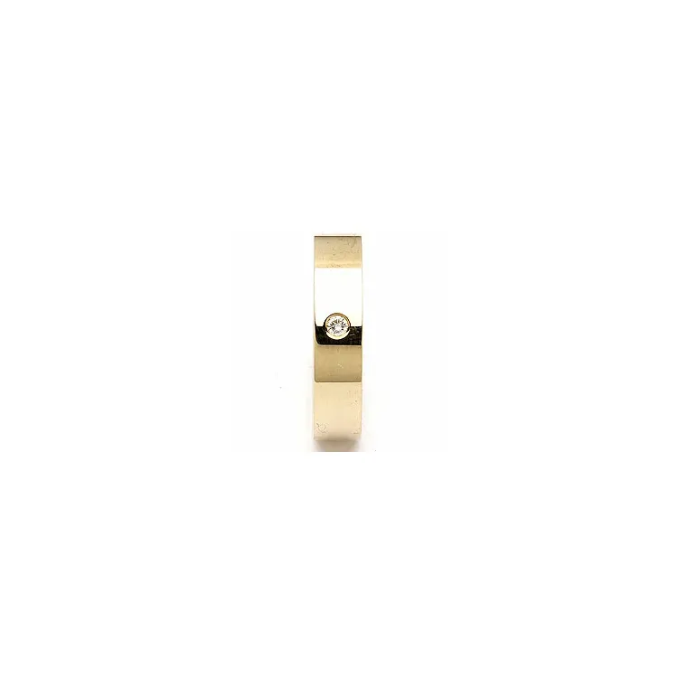 Vigselsring i 9 karat guld 0,05 ct
