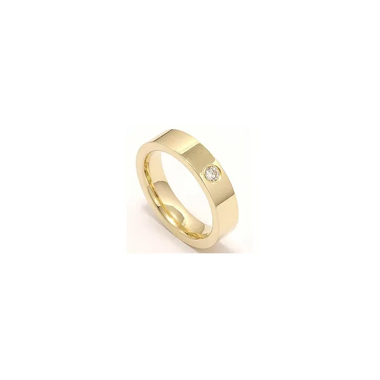 Vigselsring i 14  karat guld 0,10 ct
