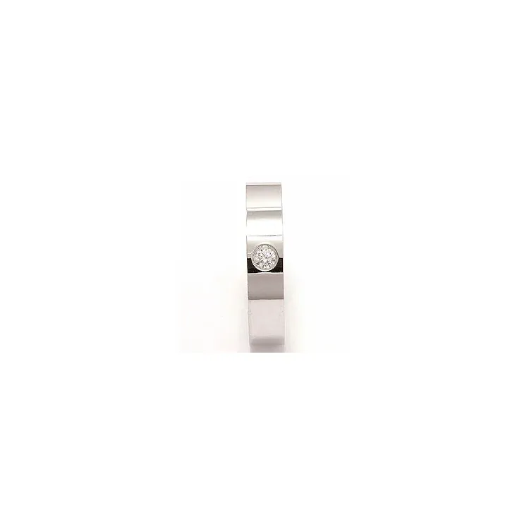 Vigselsring i 14  karat vitguld 0,10 ct