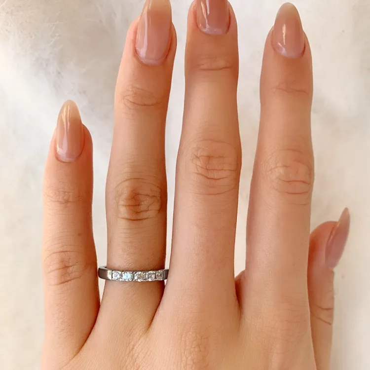 alliancring i rhodinerat silver