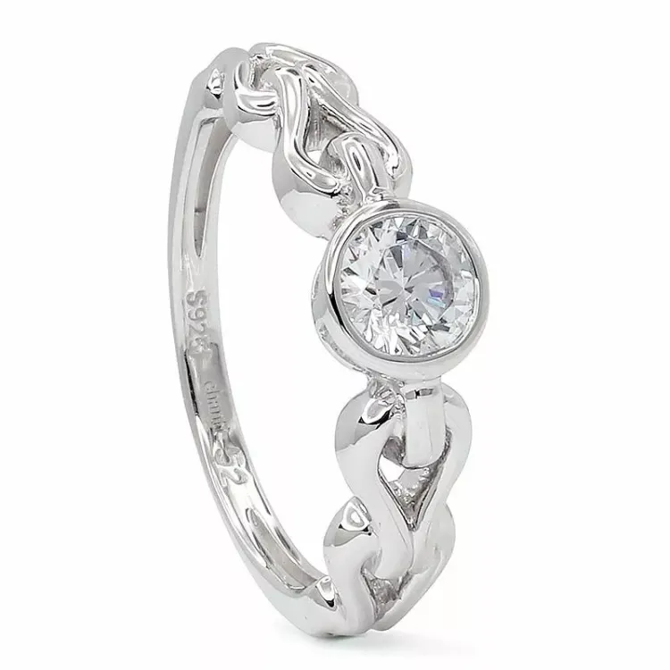 bälte ring i rhodinerat silver
