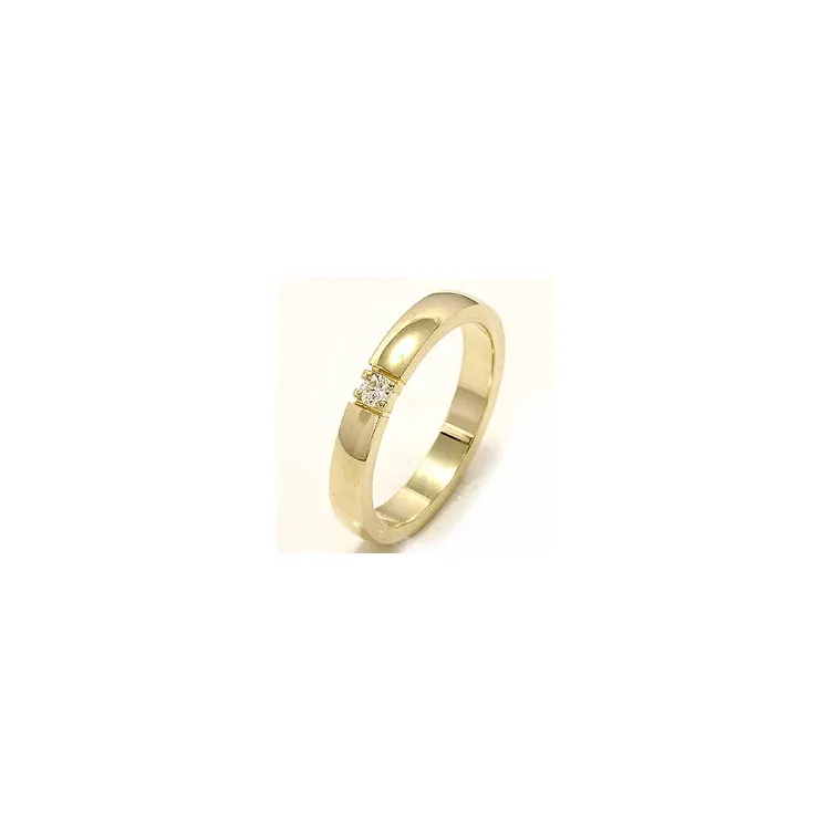 alliancring i 14  karat guld 1 x 0,07 ct