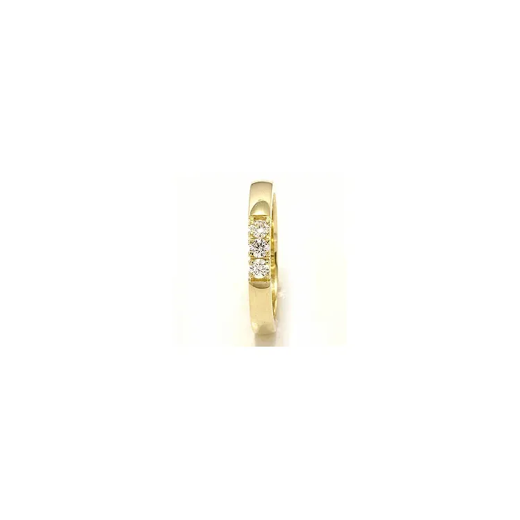 alliancring i 14  karat guld 3 x 0,07 ct