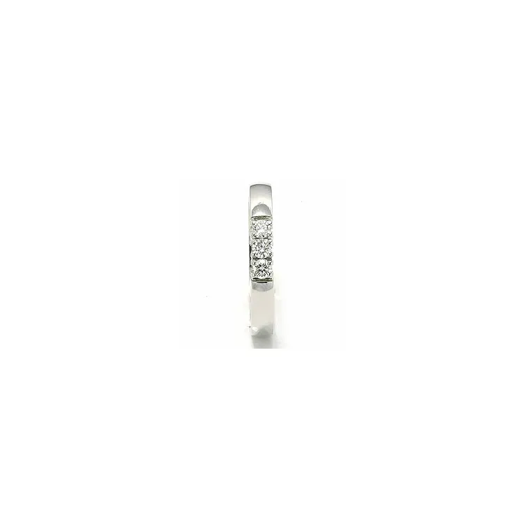 alliancring i 14  karat vitguld 3 x 0,07 ct
