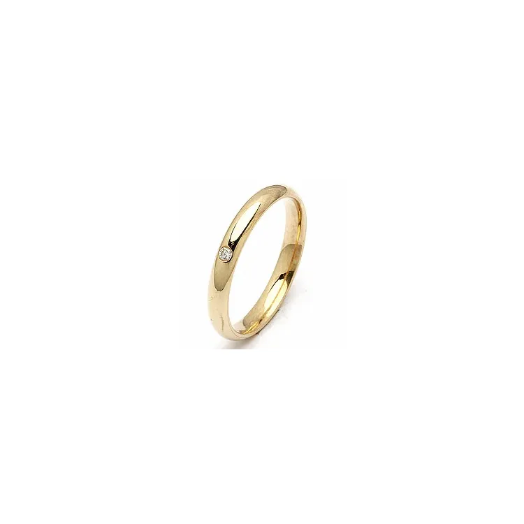 Vigselsring i 14  karat guld 0,025 ct