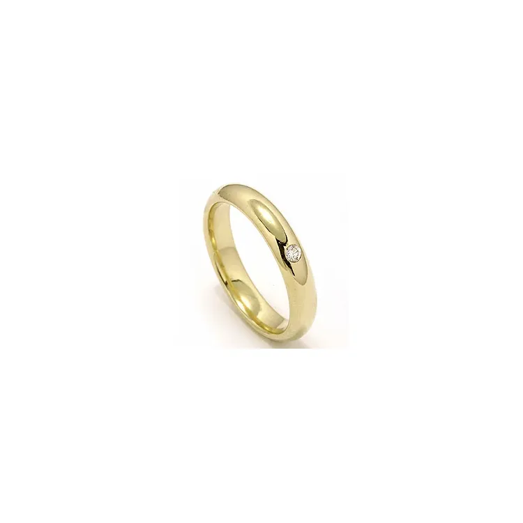 Vigselsring i 14  karat guld 0,05 ct