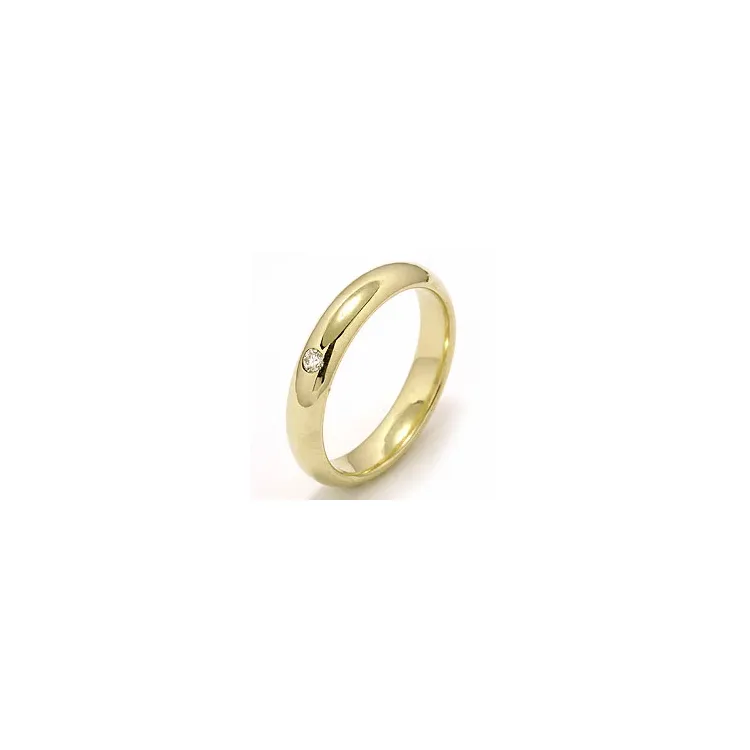 Vigselsring i 14  karat guld 0,05 ct