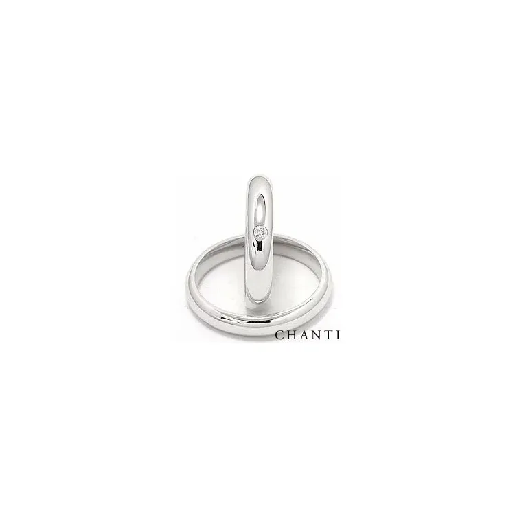 Vigselsringar i 14  karat vitguld 0,05 ct - set