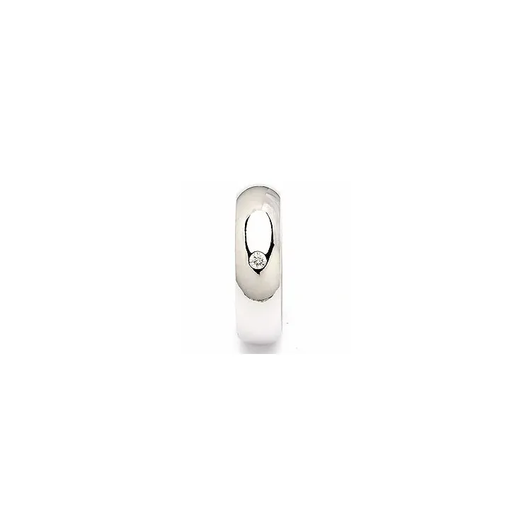 briljant vigselsring i 14  karat vitguld 0,05 ct