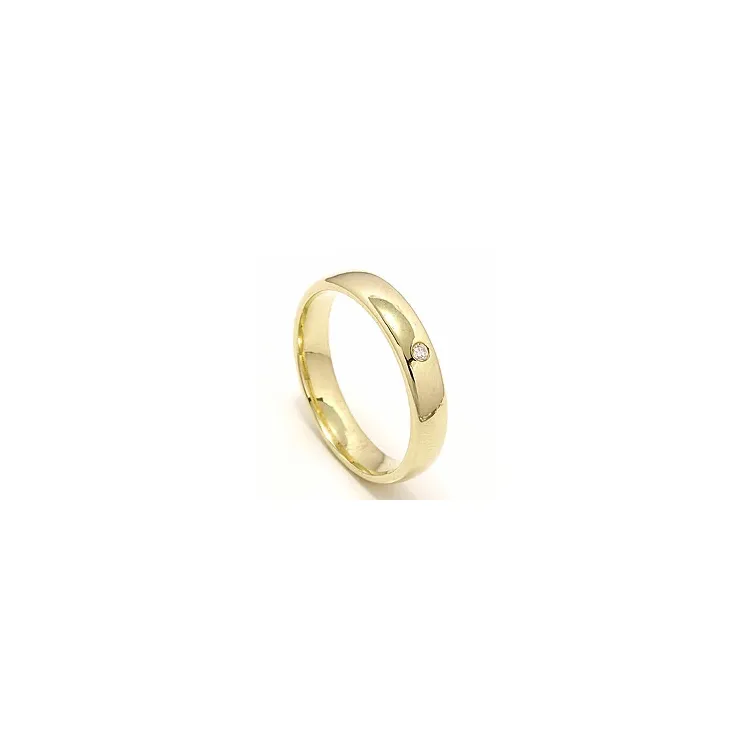 Vigselsring i 14  karat guld 0,025 ct