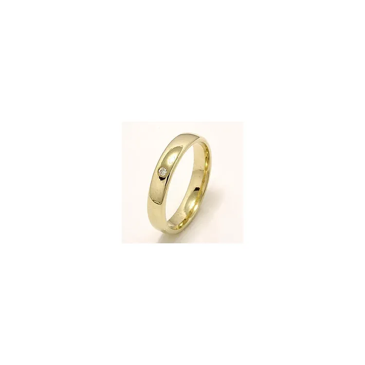 Vigselsring i 14  karat guld 0,025 ct