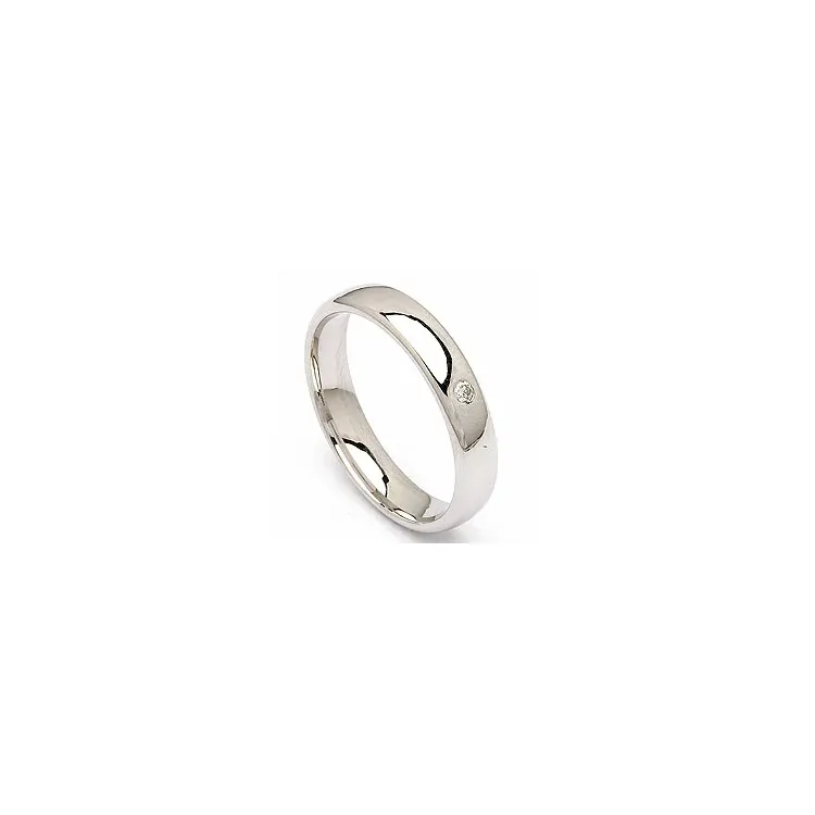 vigselsring i 14  karat vitguld 0,025 ct