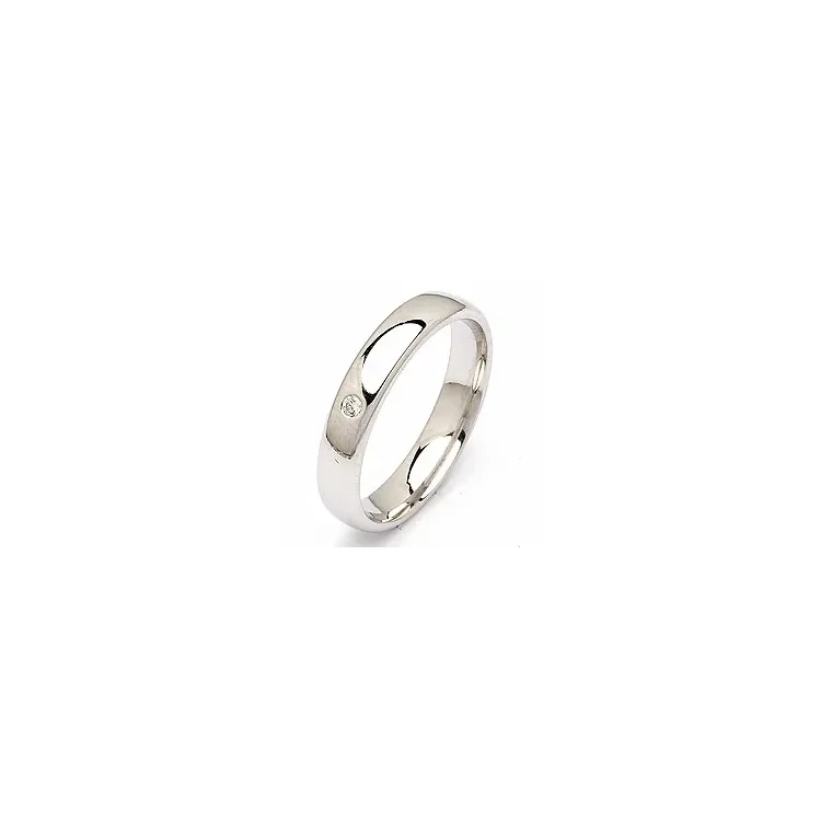 vigselsring i 14  karat vitguld 0,025 ct