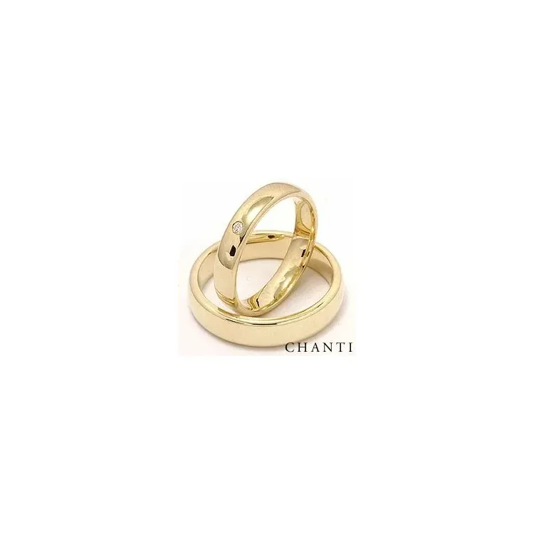 Vigselsringar i 14  karat guld 0,025 ct ct - set