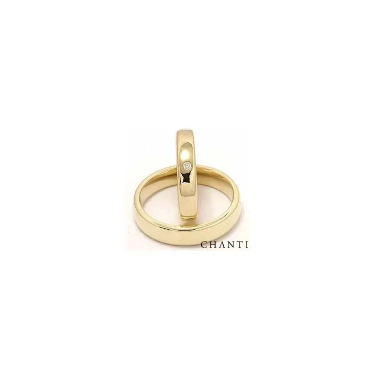 Vigselsringar i 14  karat guld 0,025 ct ct - set