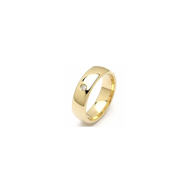 diamant vigselsring i 14  karat guld 0,05 ct
