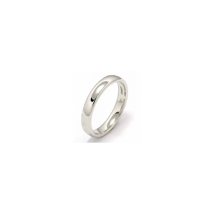 Elegant oval vigselsring i 14  karat vitguld