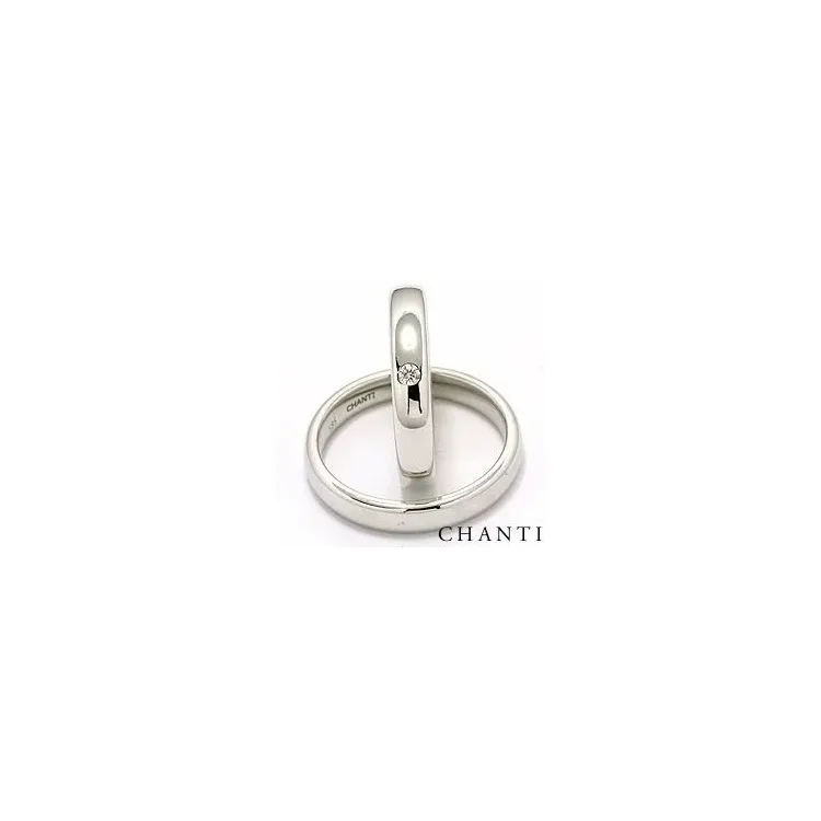 ovala diamant vigselsringar i 14  karat vitguld 1 x 0,05 ct - set