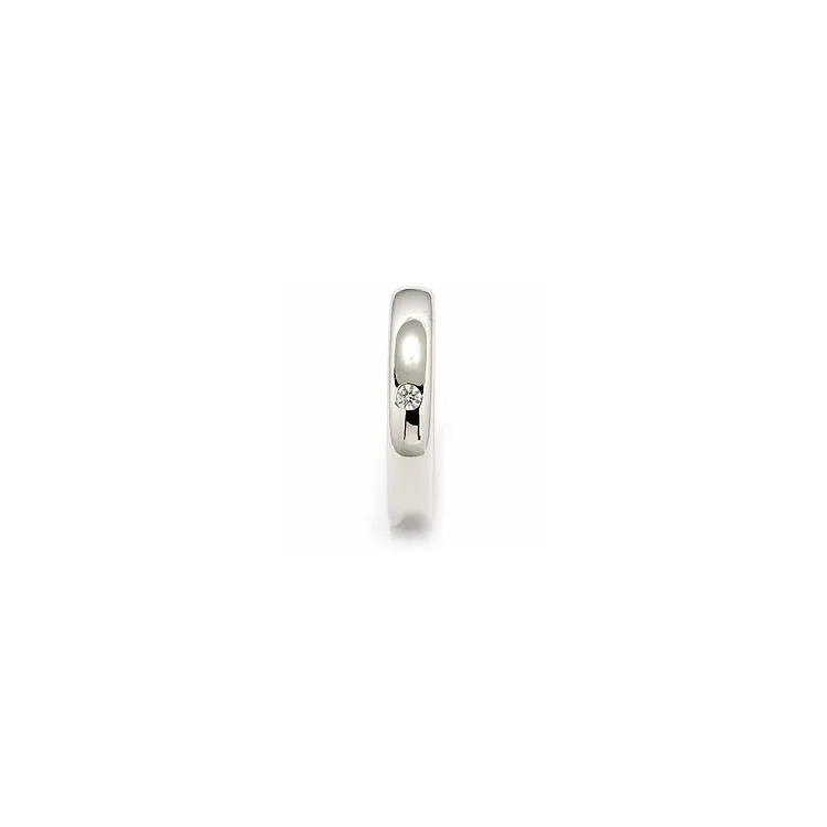 vigselsring i 14  karat vitguld 0,05 ct