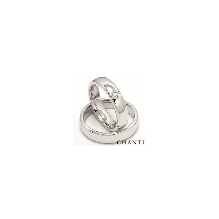 briljant vigselsringar i 14  karat vitguld 0,10 ct - set