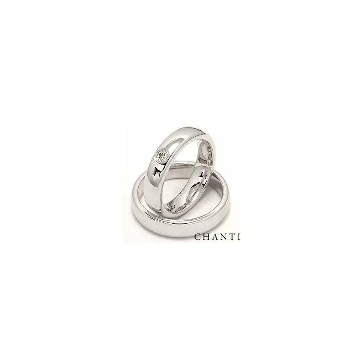 briljant vigselsringar i 14  karat vitguld 0,10 ct - set