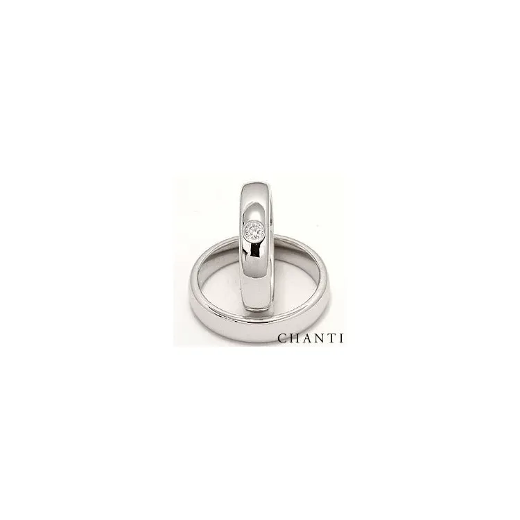 briljant vigselsringar i 14  karat vitguld 0,10 ct - set