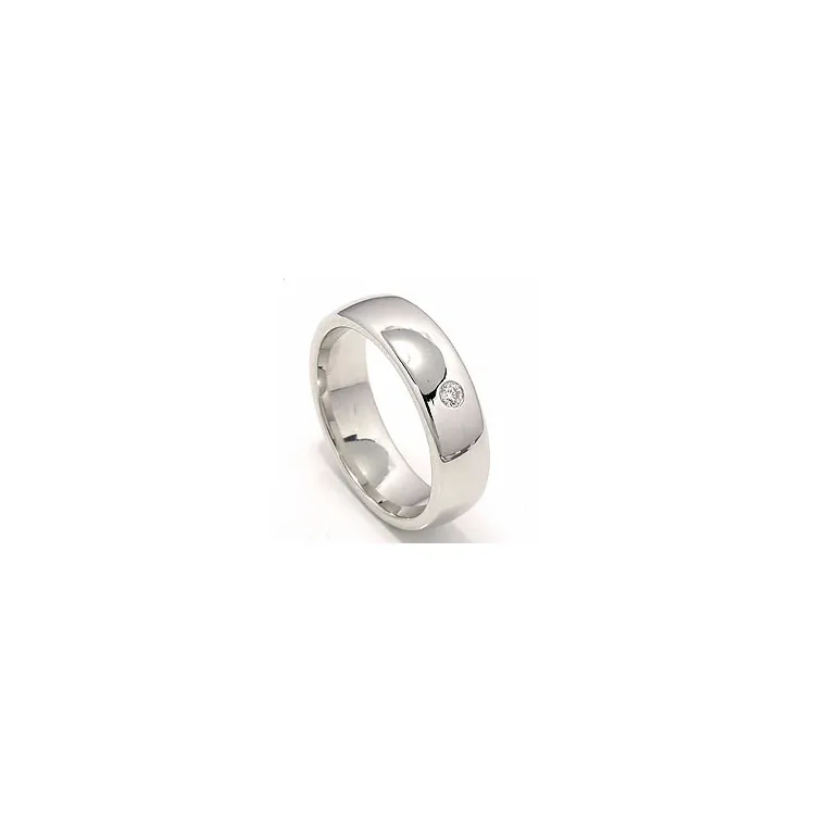 diamant vigselsring i 14  karat vitguld 0,05 ct