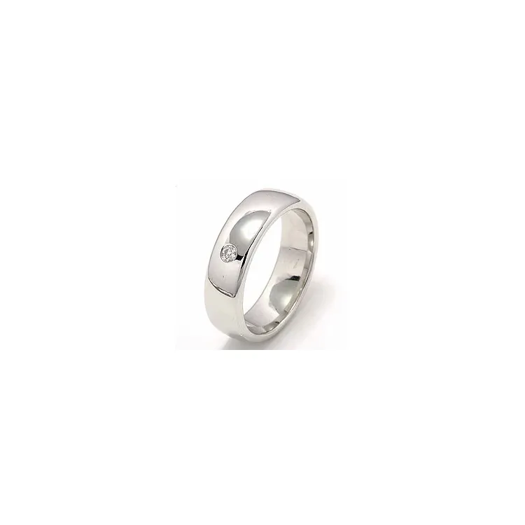 diamant vigselsring i 14  karat vitguld 0,05 ct