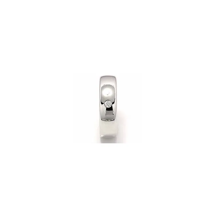 diamant vigselsring i 14  karat vitguld 0,05 ct