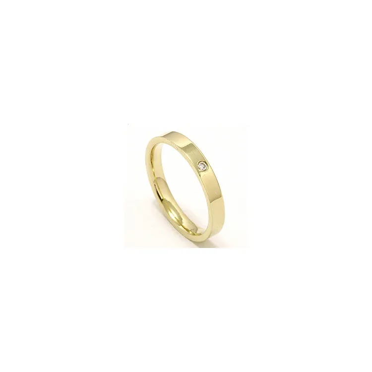 Vigselsring i 14  karat guld 0,025 ct
