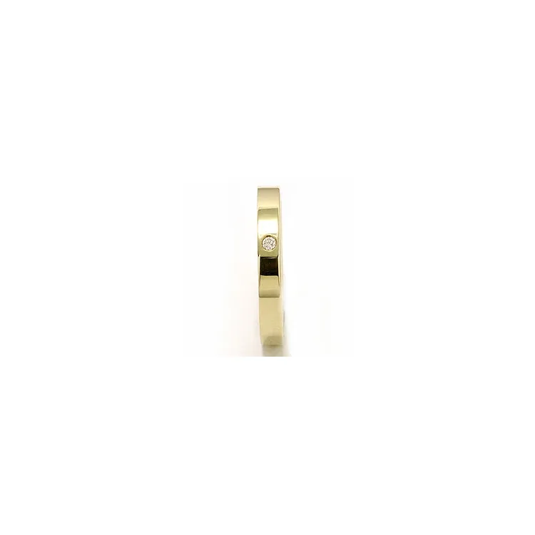Vigselsring i 14  karat guld 0,025 ct