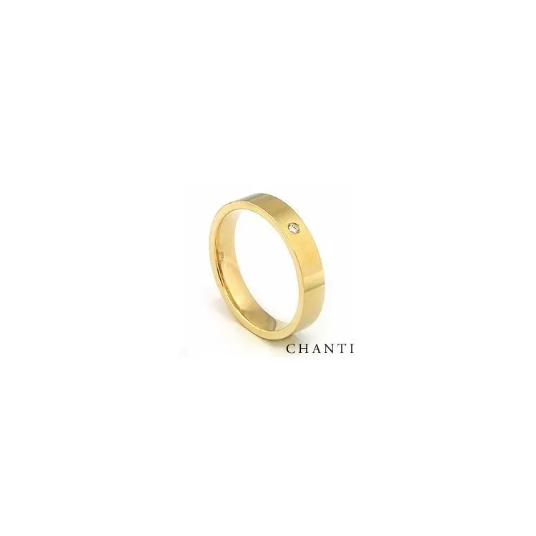 elegant vigselsring i 14  karat guld 0,025 ct
