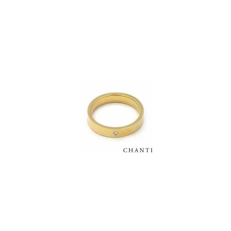 elegant vigselsring i 14  karat guld 0,025 ct