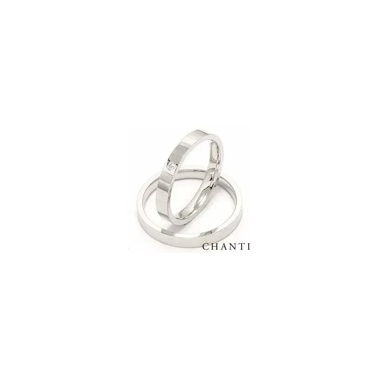 vigselsringar i 14  karat vitguld 0.025 ct - set