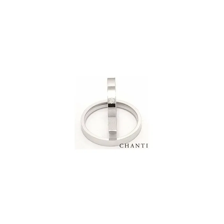 vigselsringar i 14  karat vitguld 0.025 ct - set