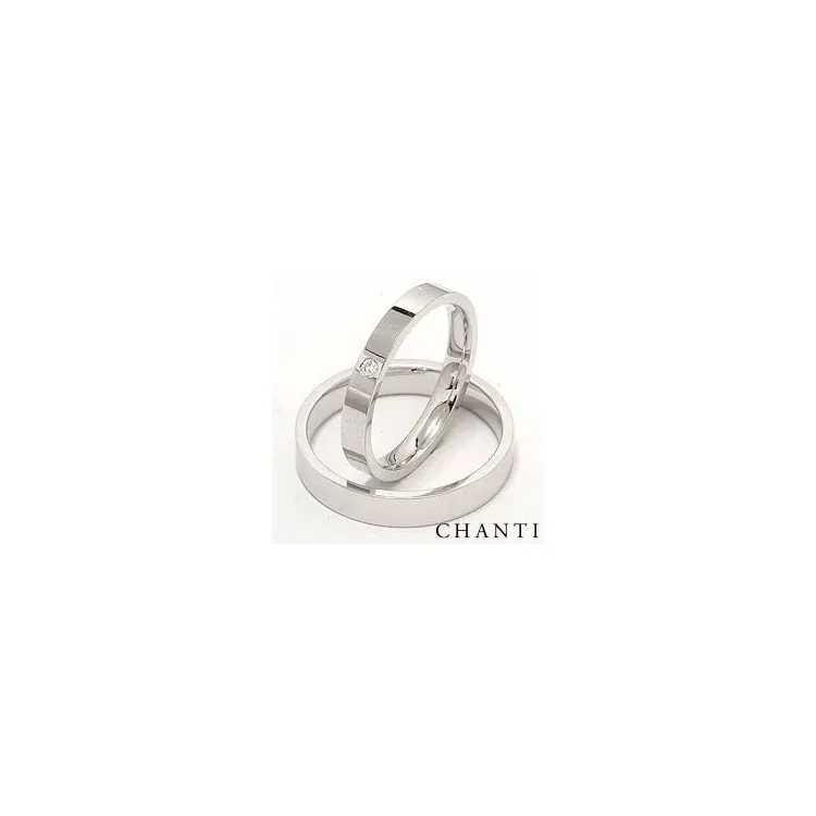 vigselsringar i 14  karat vitguld 0,025 ct - set