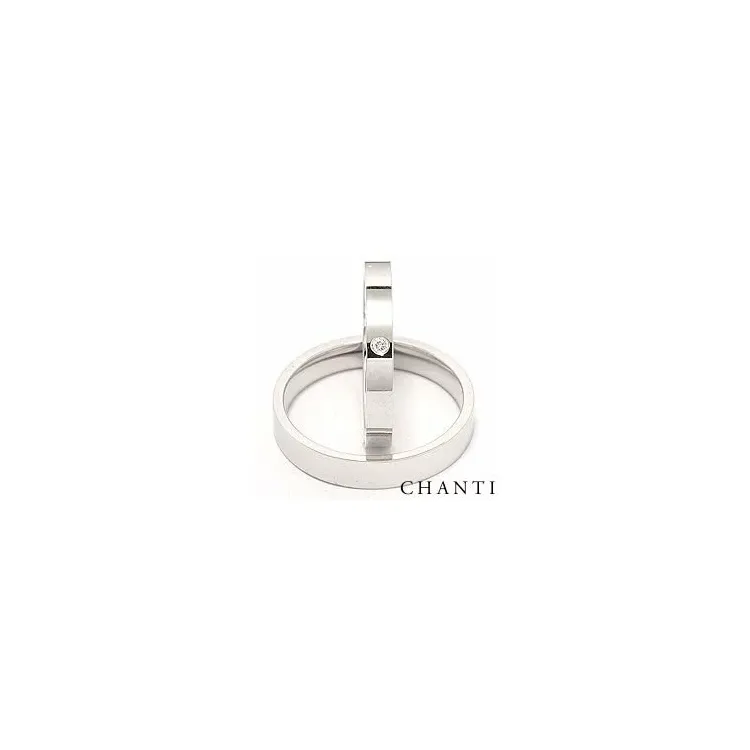 vigselsringar i 14  karat vitguld 0,025 ct - set