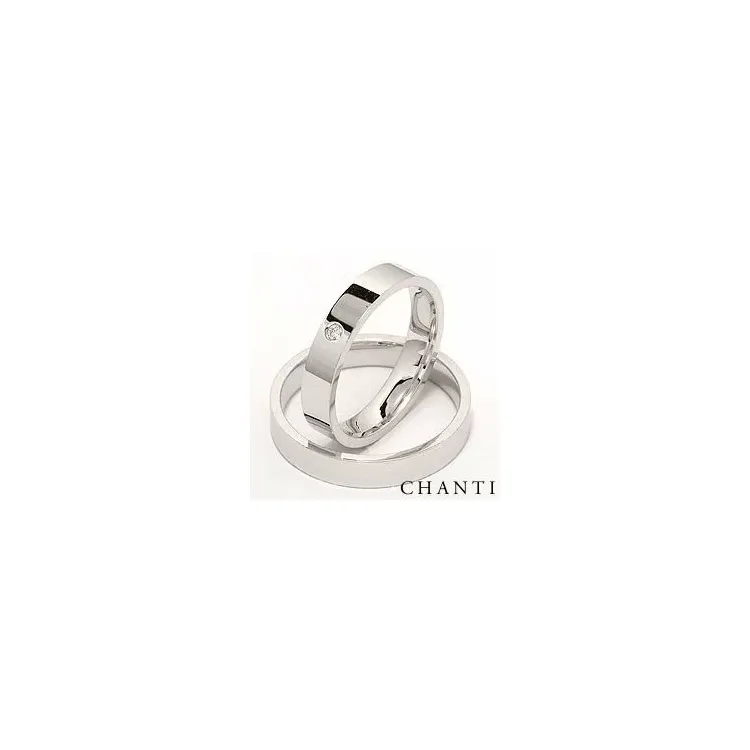 briljant vigselsringar i 14  karat vitguld 0,025 ct - set