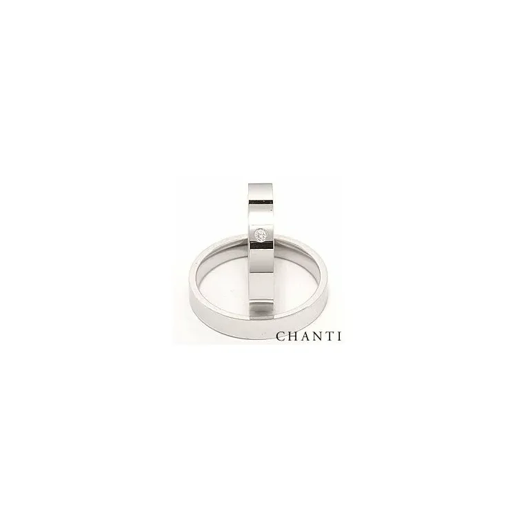 briljant vigselsringar i 14  karat vitguld 0,025 ct - set