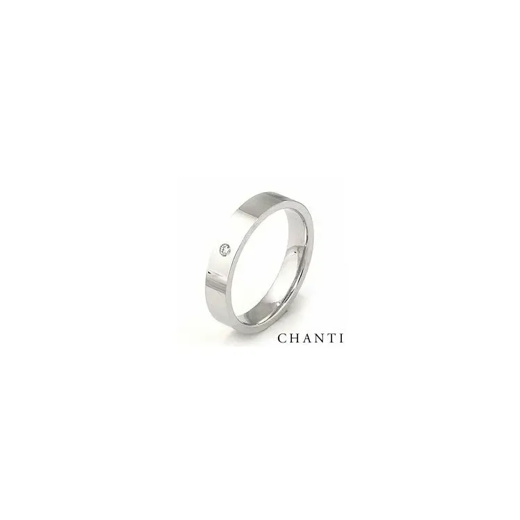 Vigselsring i 14  karat vitguld 0,025 ct