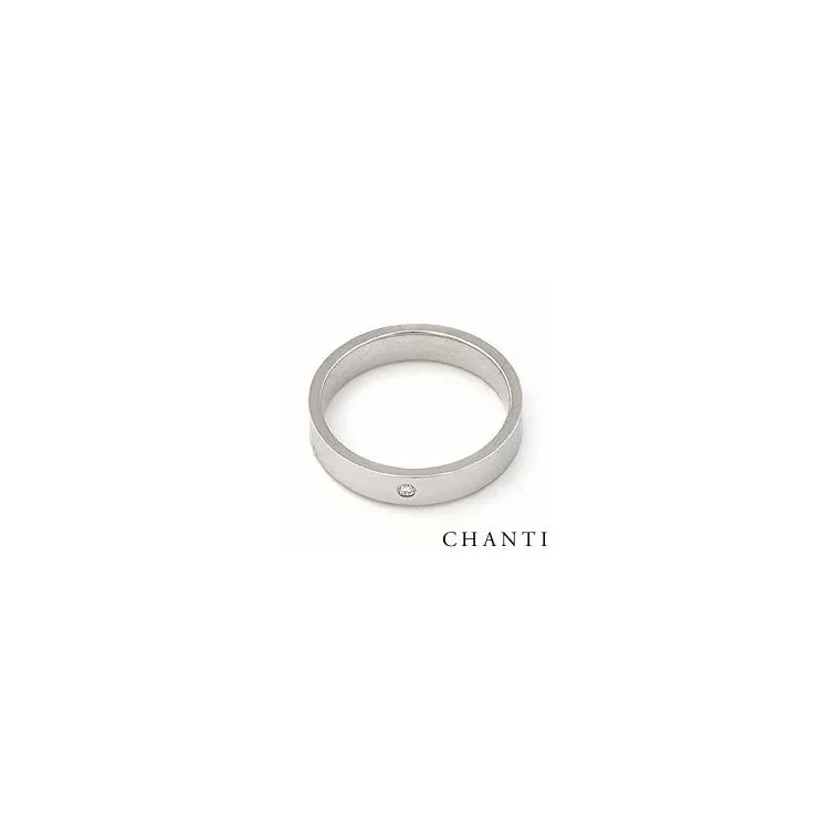 Vigselsring i 14  karat vitguld 0,025 ct