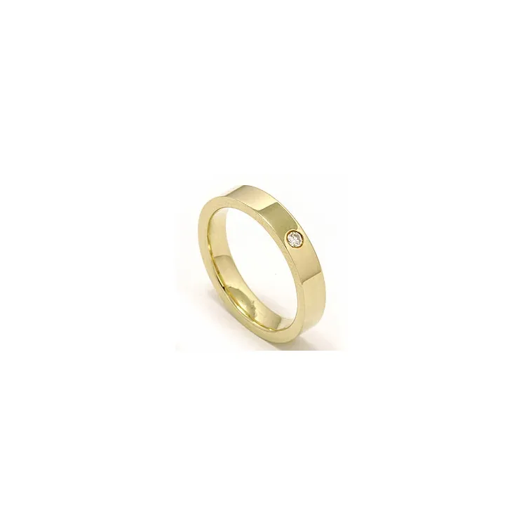 Vigselsring i 14  karat guld 0,05 ct