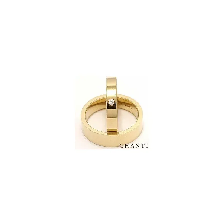 diamant vigselsringar i 14  karat guld 0,05 ct - set