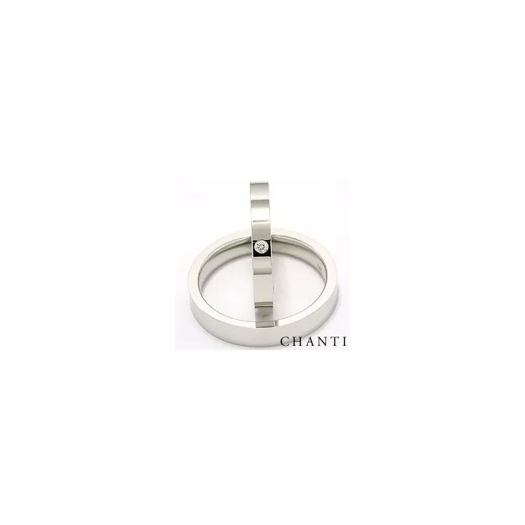 Vigselsringar i 14  karat vitguld 0,025 ct - set