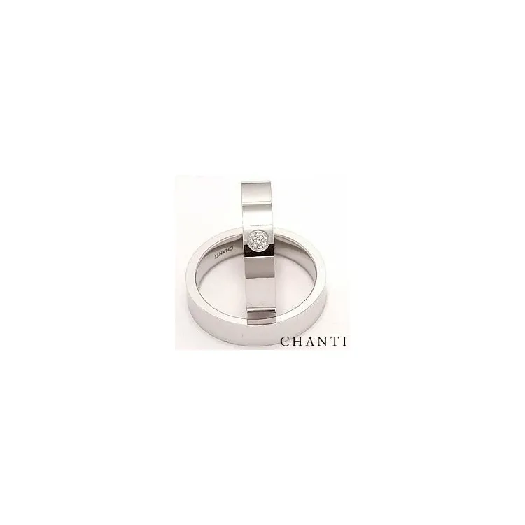 Vigselsringar i 14  karat vitguld 0,10 ct - set