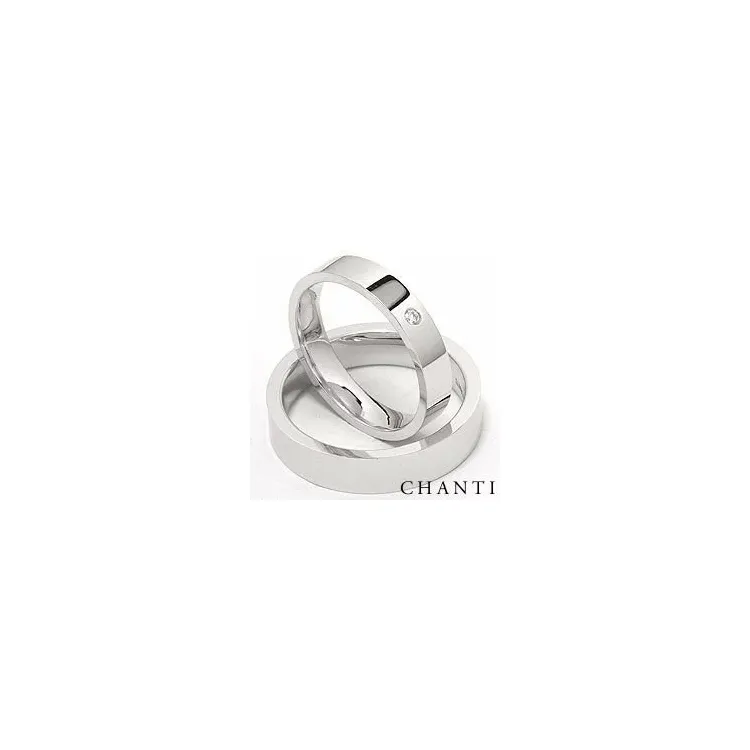 Vigselsringar i 14  karat vitguld 0,025 ct - set